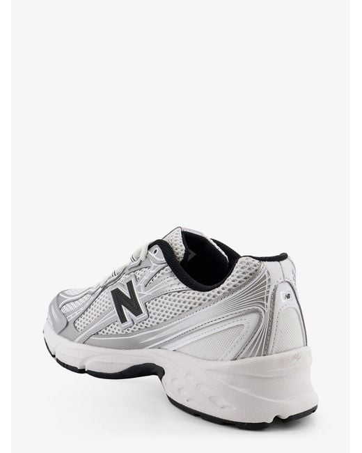 New Balance White 740 Mesh Sneakers With Iconic Contrasting Side Logo