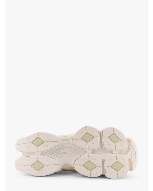 New Balance White 9060 Suede And Mesh Low-Top Sneakers for men