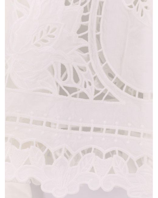 Farm Rio White Richilieu Organic Cotton Shirt