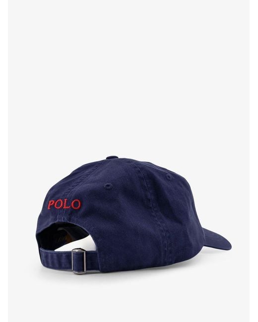 Polo Ralph Lauren Blue Cotton Baseball Hat for men