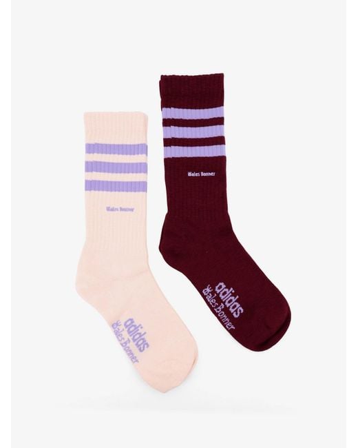 Adidas Red Two-Pack Cotton Blend Socks for men