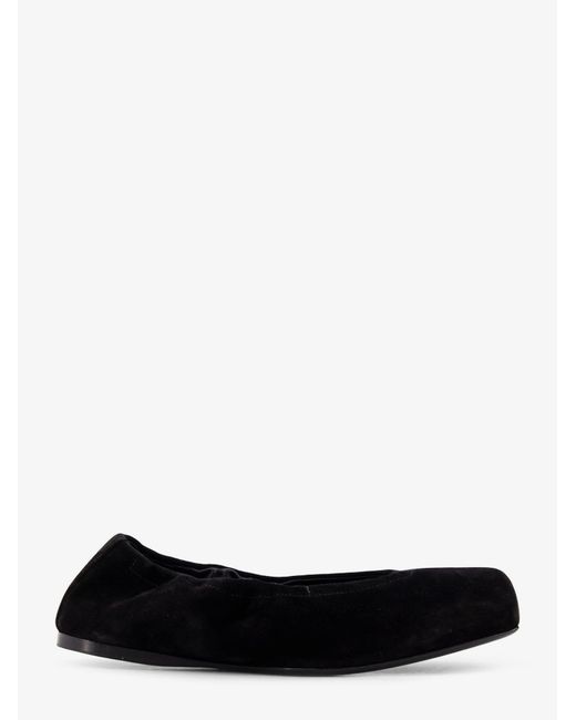 Alaïa Black Suede Slip-On Ballet Flats