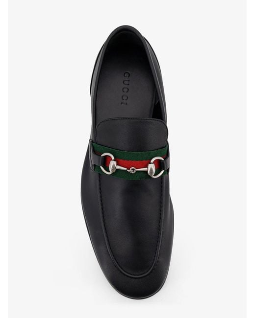 Gucci Black Como Leather Loafers for men