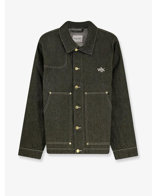 Walk In Paris Green Carpenter's Denim Jacket for men