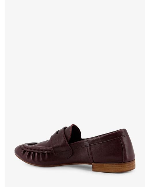 Semelle Purple Laminated Leather Loafers