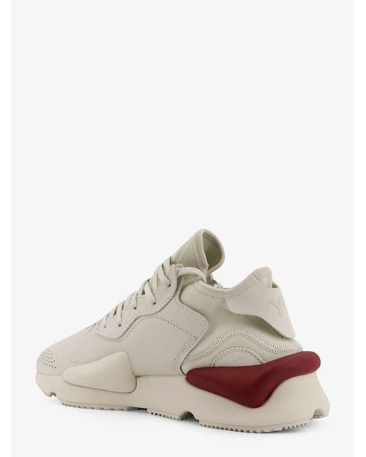 Y-3 White Y-3 Kaiwa Leather And Neoprene Sneakers for men