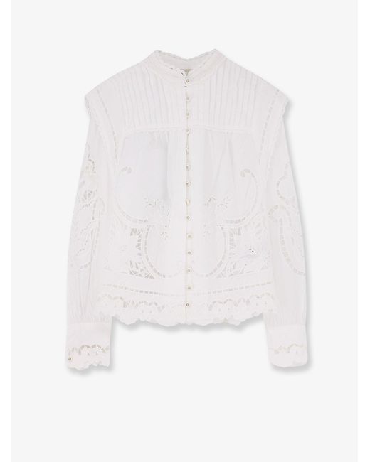 Farm Rio White Richilieu Organic Cotton Shirt