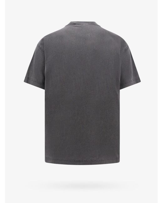 Carhartt Gray Cotton T-Shirt With Logo Patch for men