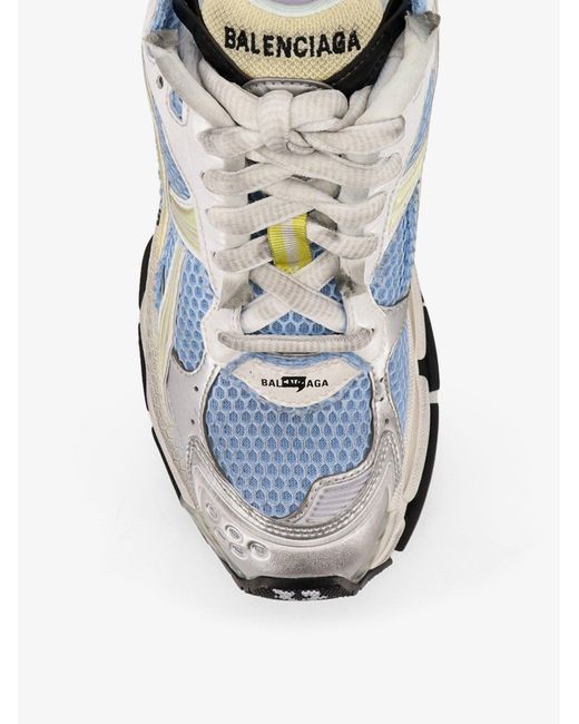 Balenciaga White Low-Top Runner Mesh Sneakers