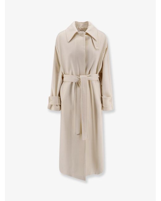 Hevò Natural Moschella Wool Blend Coat