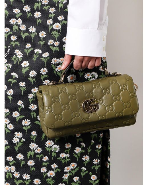 Gucci Multicolor Mini Gg Milano Leather Handbag With All-Over Gg Motif