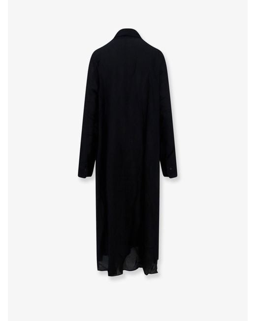 Totême  Black Rounded Neckline Recycled Viscose Dress