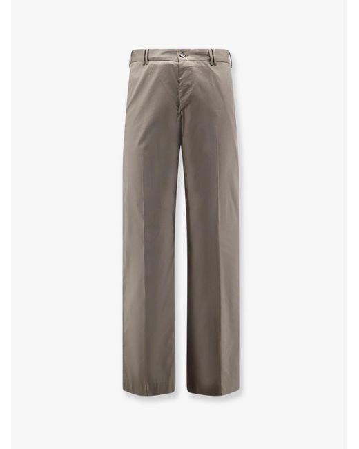 PT Torino Gray Reworked Michael Cotton Blend Trousers for men