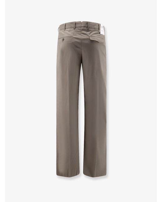 PT Torino Gray Reworked Michael Cotton Blend Trousers for men