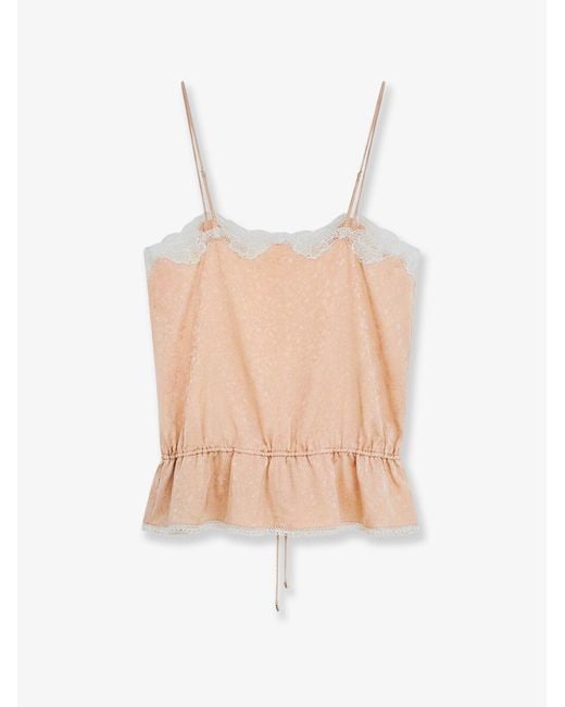 Chloé White Printed Silk Top