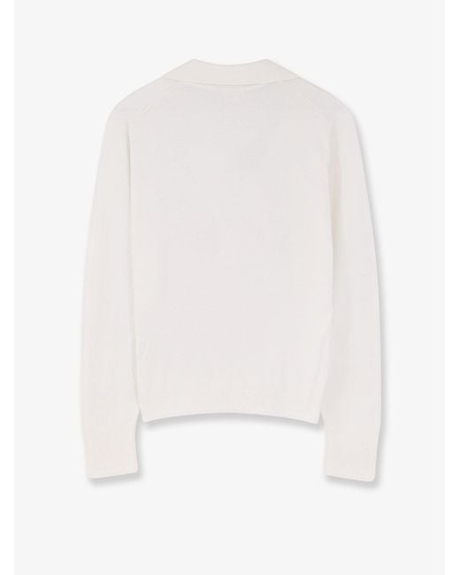 Closed White Cotton And Cashmere Blend Sweater