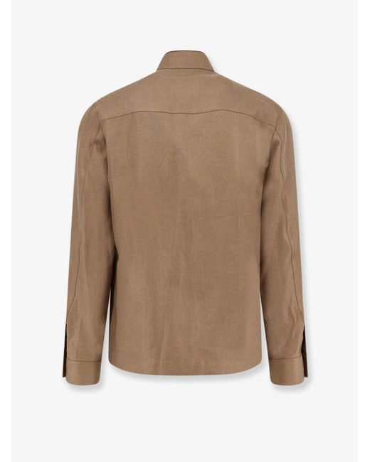 Corneliani Natural Leather Jacket for men