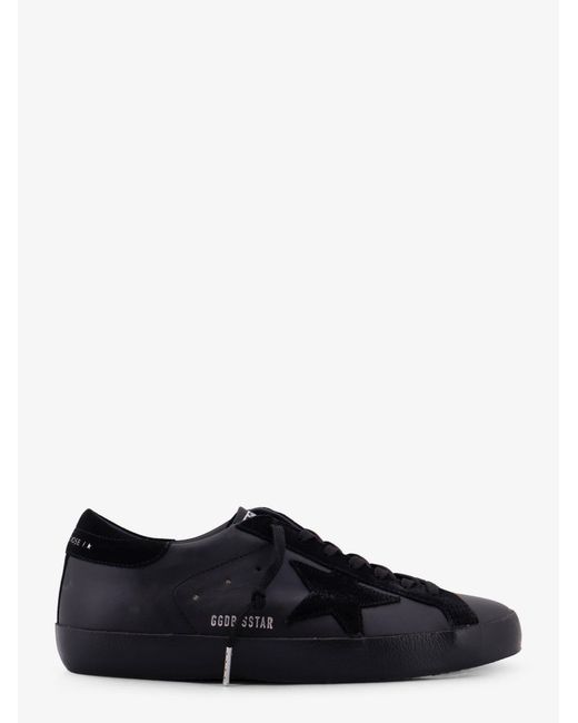 Golden Goose Deluxe Brand Black Deluxe Brand Super Star Classic With List Leather Sneakers for men