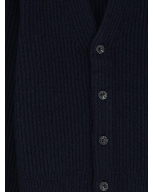Vince Blue Merino Wool Blend Cardigan for men