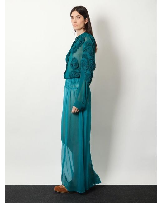 Dries Van Noten Blue Chowsa Viscose Shirt
