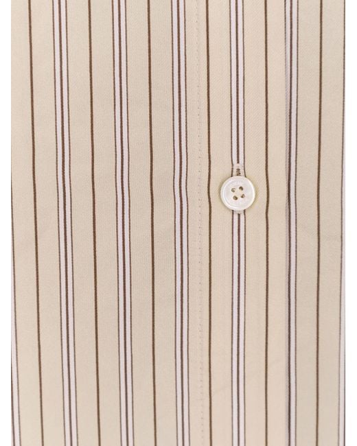 Totême  White Oversized Striped Silk Shirt
