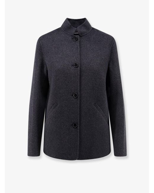 Aspesi Blue Unlined Wool Jacket