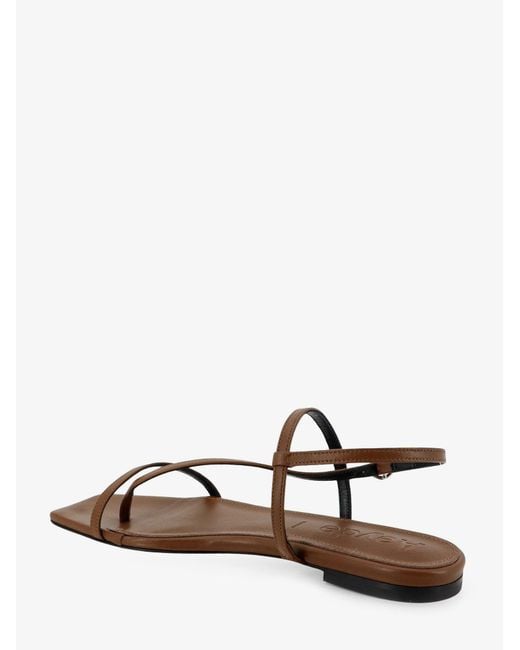 Aeyde Natural Ella Flat Leather Sandals