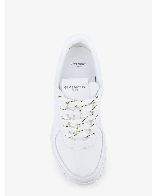 Givenchy White Glide Runner Leather Sneakers for men