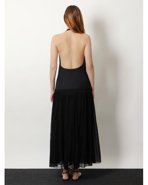 Rohe Black Pleated Long Dress