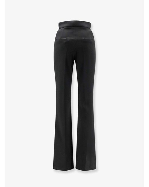 ACTUALEE Black Rayon Blend Trousers