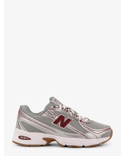 New Balance White 740 Mesh Sneakers With Leather Inserts for men