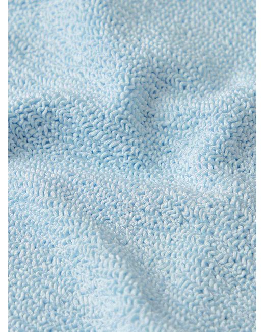 Hunza G Blue One-Piece Swimsuit Crinkle