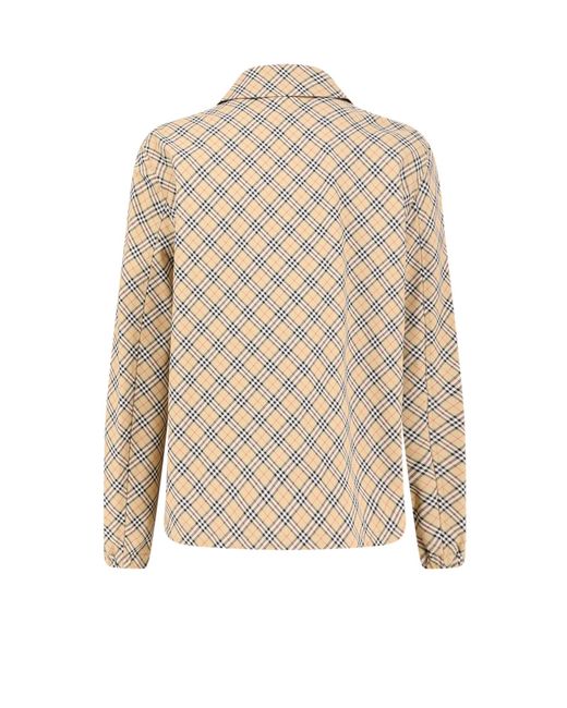 Burberry Natural Slindon Jacket With Iconic Check Motif for men