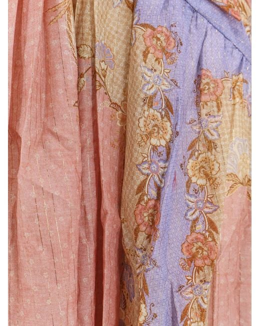 Zimmermann White Long Dress Indra Cotton-Silk