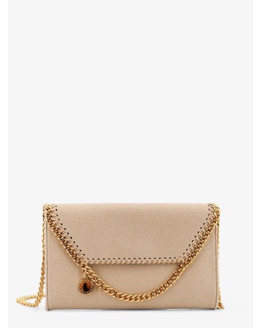 Stella McCartney Natural Falabella Wallet Shaggy Deer Crossbody Bag