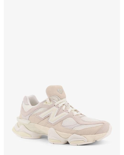 New Balance White 9060 Suede And Mesh Low-Top Sneakers for men