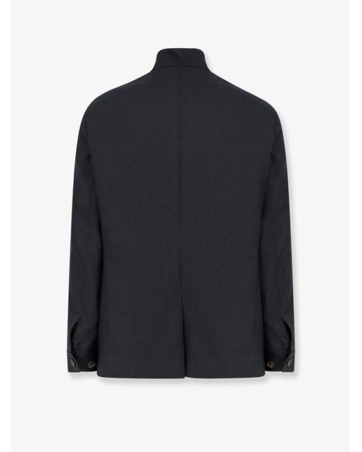 Hevò Black Casalvecchio Wool Blend Jacket for men