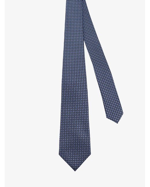 Kiton Blue Silk Tie for men