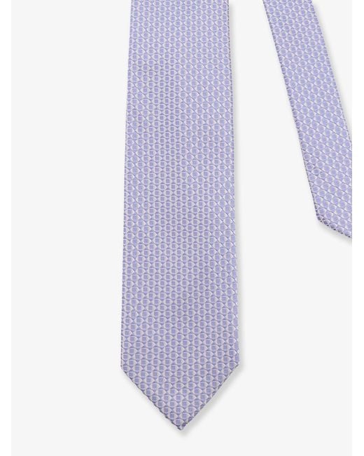 NUGNES 1920 Purple Silk Tie for men