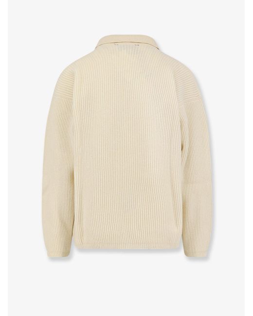 Amaranto Natural Wool And Cashmere Cardigan for men