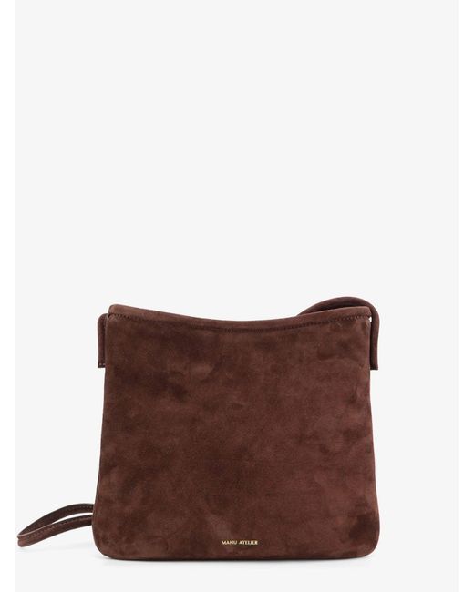 MANU Atelier Brown Fidéle Suede Crossbody Bag