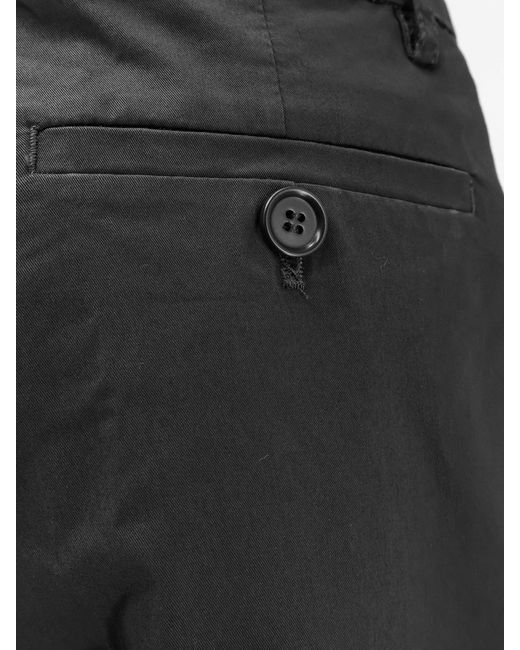 Aspesi Black Stretch Cotton Trousers