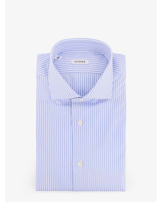 Camicia Classica di NUGNES 1920 in Purple da Uomo