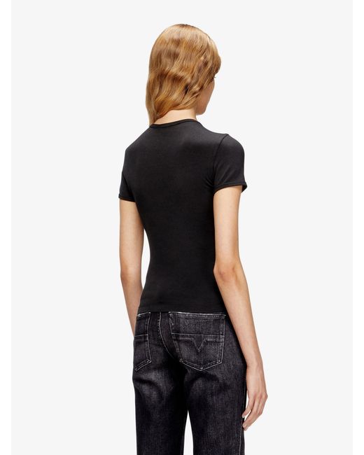 DIESEL Black T-Uncutieslong-Od Cotton Blend T-Shirt