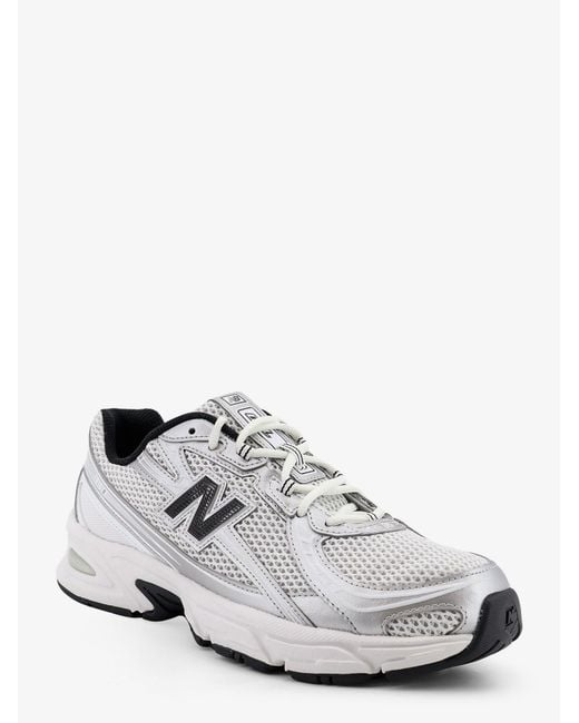 New Balance White 740 Mesh Sneakers With Iconic Contrasting Side Logo