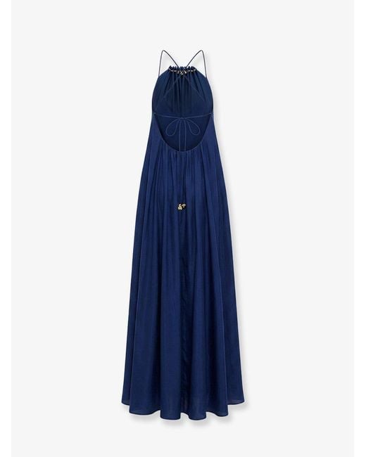 Zimmermann Blue Aster Long Silk Dress