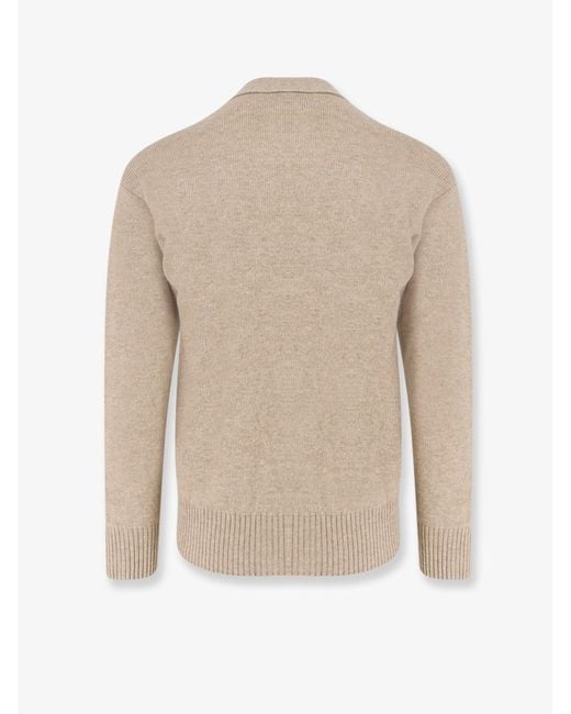 Gran Sasso Natural Virgin Wool Cardigan for men