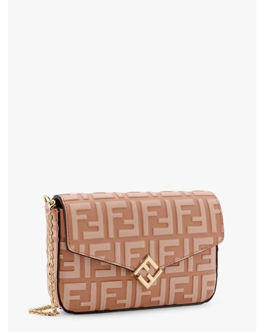 Borsa A Tracolla Wallet On Chain di Fendi in Pink