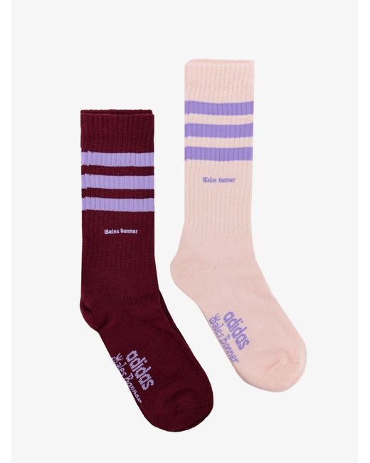 Adidas Red Cotton Blend Bipack Socks for men