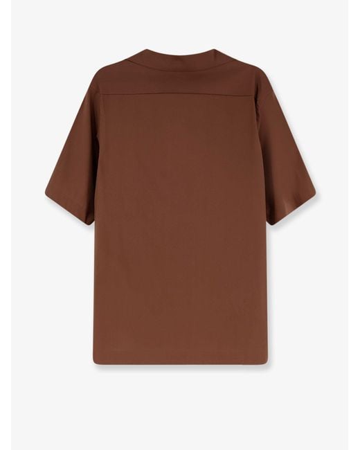 Hevò Brown Cotton Blend Shirt for men